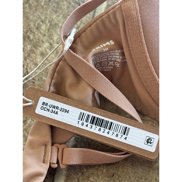 Skims Fits Everybody T-shirt Demi Bra Ochre Size 34A - Picture 6 of 6